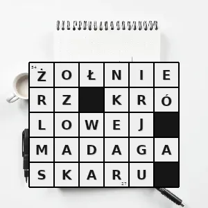 Rozwiązanie krzyżówki: komedia muzyczna z tadeuszem fijewskim i barbarą kwiatkowską - żołnierz królowej madagaskaru | hasła, synonimy i podpowiedzi Hasło krzyżówkowe komedia muzyczna z tadeuszem fijewskim i barbarą kwiatkowską - żołnierz królowej madagaskaru – rozwiązanie, synonimy, podpowiedzi i definicje krzyżówkowe